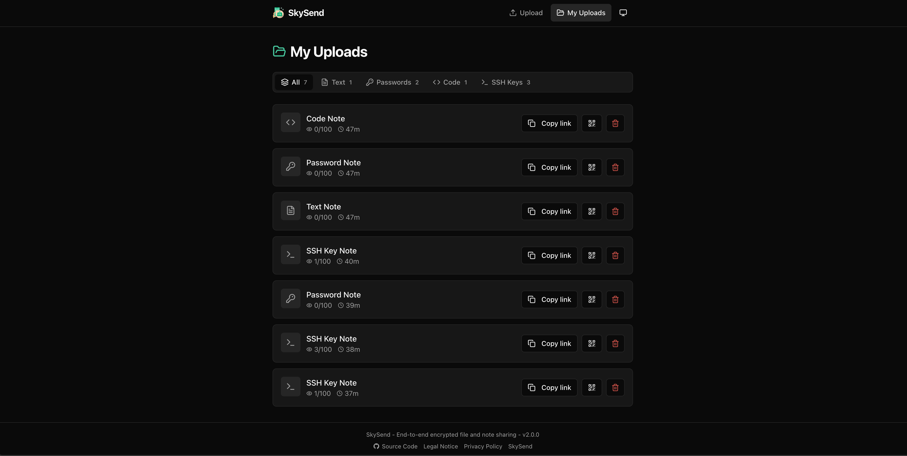 My Uploads